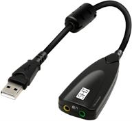 🎧 usee usb audio adapter: external stereo sound card with 3.5mm mini headphone microphone jack - compatible with win7 xp mac pc laptop (black) logo