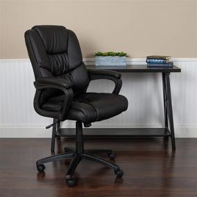 img 4 attached to Flash Fundamentals LeatherSoft Swivel Office Furniture