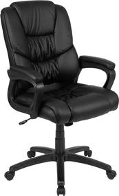 img 3 attached to Flash Fundamentals LeatherSoft Swivel Office Furniture