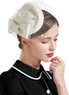 👒 z&amp;x british vintage wool felt pillbox hat: elegant ladies church derby winter fascinator hat with veil, flower, and fedoras logo