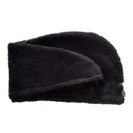 🧖 studio dry super absorbent hair towel turban wrap in black - offering optimal hair drying experience (sd8168bk) logo