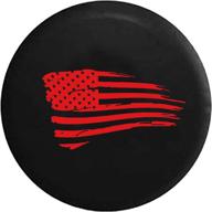 waving american flag military spare tire cover fits suv camper rv accessories red ink 27 logo