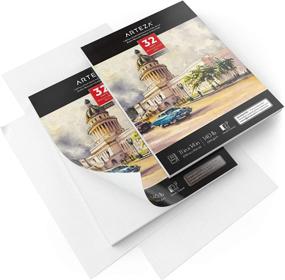 img 2 attached to 🎨 Arteza Watercolor Pad Expert 11x14, Pack of 2, 64 Sheets (140lb/300gsm), Cold Pressed, Acid-Free Paper, 32 Sheets Each, Optimal for Watercolor Techniques and Mixed Media – Enhanced SEO