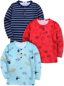 img 4 attached to Boyoo Toddler Sleeve Graphic 2 7Years Boys' Clothing in Tops, Tees & Shirts