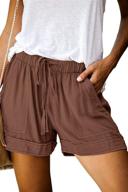 🩳 acelitt women's comfy drawstring casual elastic waist pocketed shorts in s-3xl sizes логотип