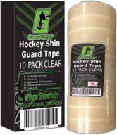 🏒 premium quality hockey tape - 10 pack ideal for shin guards and hockey gear логотип