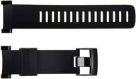 suunto black rubber accessory strap logo