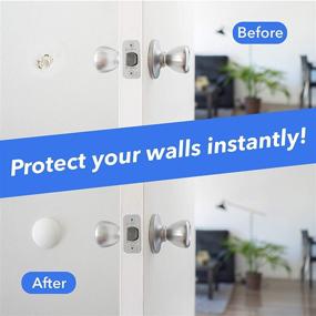 img 3 attached to Silicone Wall Protectors From Door Knobs - Self Adhesive Round Plate - Door Bumper Pads - Rubber Door Handle Bumper Guard For Door Knob