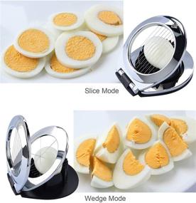 img 1 attached to Vila KuChe Heavy Duty Stainless Steel Egg Slicer - Multi-Functional Kitchen Helper for Hard Boiled Eggs, Dishwasher Safe, Efficient Egg Cutter