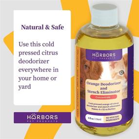 img 3 attached to 🍊 Harbor's Orange Deodorizer and Pet Stench Eliminator: Instantly Clean and Remove Dog & Cat Urine Odor. Natural Aroma for Rugs, Furniture, Mattresses. Concentrated Formula Makes 1 Gal Spray!