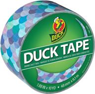 🧜 duck brand mermaid printed duct tape - vibrant 1.88 inches x 10 yards roll for crafts and repairs logo