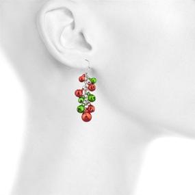 img 1 attached to 🎄 Stylish and Festive: Lux Accessories Multicolor Christmas Earrings for Girls' Jewelry