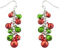 🎄 stylish and festive: lux accessories multicolor christmas earrings for girls' jewelry logo