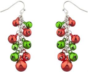 img 2 attached to 🎄 Stylish and Festive: Lux Accessories Multicolor Christmas Earrings for Girls' Jewelry