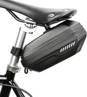 🚲 wior bike saddle bag: waterproof portable seat bag with zipper & hard shell for mountain and road bikes - black logo