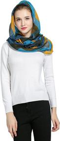 img 1 attached to Luxina 2Pcs Infinity Scarf: Lightweight Printed Multi-colored Loop Shawl Essentials for Women