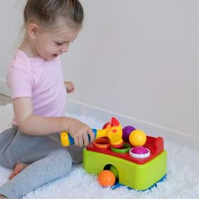 img 3 attached to Bambiya Pound a Ball Game & Baby Hammer Toy - Educational Ball Popper for Toddlers with 6 Balls & Hammer - Develop Fine Motor Skills for 3 Year Olds and Bring Hours of Fun!