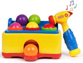 img 4 attached to Bambiya Pound a Ball Game & Baby Hammer Toy - Educational Ball Popper for Toddlers with 6 Balls & Hammer - Develop Fine Motor Skills for 3 Year Olds and Bring Hours of Fun!