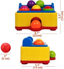 img 1 attached to Bambiya Pound a Ball Game & Baby Hammer Toy - Educational Ball Popper for Toddlers with 6 Balls & Hammer - Develop Fine Motor Skills for 3 Year Olds and Bring Hours of Fun!