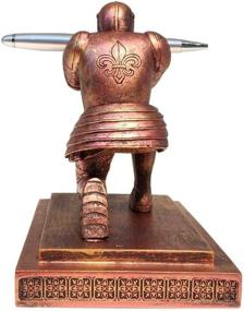 img 1 attached to TBWHL Executive Knight Pen Holder With A Pen- Personalized Desk Accessory Pen Stand For A Gift - Decorative Pencil Holders Desk Organizer Red(Base Glue Not Included)