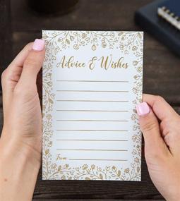 img 3 attached to Gold Foil Wedding Advice Cards: Perfect Graduation Party Guest Book Alternative for Memorable Advice Games and Bridal or Baby Shower Guestbook