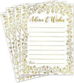 img 4 attached to Gold Foil Wedding Advice Cards: Perfect Graduation Party Guest Book Alternative for Memorable Advice Games and Bridal or Baby Shower Guestbook