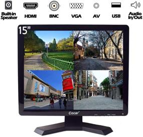 img 4 attached to 📺 15-inch Professional CCTV Monitor with VGA HDMI AV BNC, HD Display LCD Security Screen for Surveillance Camera STB PC - 1024x768 Resolution, USB Drive Player & Audio in/Out