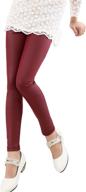 👧 stretchy faux leather leggings for teens - tulucky girls pants logo