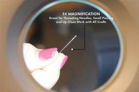 img 2 attached to 🔍 Versatile Magnifying Lamp: 3X Magnification, Flexible Light & 24 Bright LEDs - Ideal for Sewing, Reading, Puzzles, Arts & Crafts