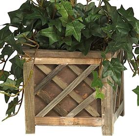 img 2 attached to 🌺 Naturally Beautiful – Nearly Natural 5227 34in. Bougainvillea Topiary with Wood Box - Beauty Enhancement for Your Space!