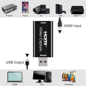 img 2 attached to Карта захвата HDMI высокого качества для игр и стриминга - AV-карта захвата 1080p 60 кадров в секунду, совместимая с Nintendo Switch, PS3/4, Xbox One - идеально подходит для Twitch, YouTube и улучшенного SEO.