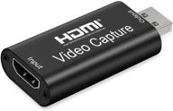 карта захвата hdmi высокого качества для игр и стриминга - av-карта захвата 1080p 60 кадров в секунду, совместимая с nintendo switch, ps3/4, xbox one - идеально подходит для twitch, youtube и улучшенного seo. логотип