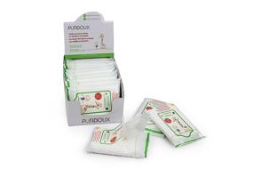 img 2 attached to 👶 PÜRDOUX 100% Cotton Wipes for Babies and Children with Aloe Vera and Chamomile - Box of 120 Wet Wipes in 12 Resealable Sachets (10 Wipes per Sachet)