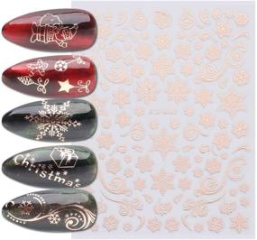 img 3 attached to Sheets Christmas Nail Stickers Self Adhesive