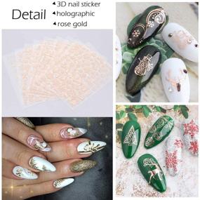 img 2 attached to Sheets Christmas Nail Stickers Self Adhesive