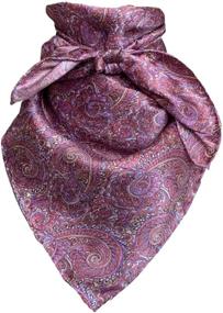 img 2 attached to 🤠 Paisley Silk Cowboy Wild Black: The Ultimate Women's Accessories for Scarves & Wraps