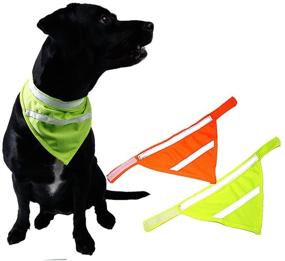 img 2 attached to Reflective Safety Pet Bandana: Encell Dog Scarf