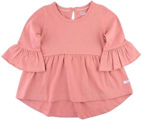 img 4 attached to 👶 Adorable RuffleButts Knit Top with Bell Sleeves For Baby and Toddler Girls