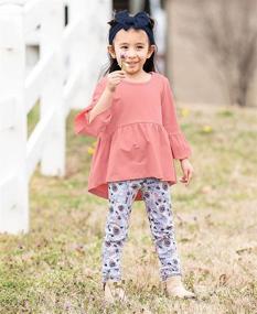 img 3 attached to 👶 Adorable RuffleButts Knit Top with Bell Sleeves For Baby and Toddler Girls