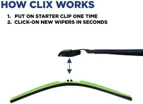 img 3 attached to Clix Wipers - Green Wiper Blades for Jeep Wrangler - All-Weather Replacement 2018-2021 Windshield Wipers - Set of 2 Blades for Wrangler/Unlimited Models