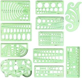 img 4 attached to 📐 Versatile 11-Piece Geometric Template Stencils: Ideal for Studying, Designing, and Building in Schools and Offices