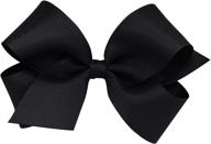 🎀 medium grosgrain hair bow for baby girls with weestay clip and plain wrap - wee ones logo