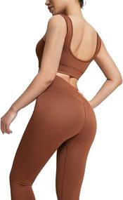img 1 attached to 👯 OLCHEE Women's 2 Piece Tracksuit Set - Seamless High Waist Leggings and Stretch Sports Bra Yoga Activewear Outfits