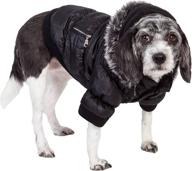 🐾 stylish metallic pet parka coat for fashionable pets logo