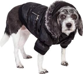 img 4 attached to 🐾 Stylish Metallic Pet Parka Coat for Fashionable Pets