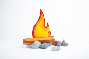 img 2 attached to 🔥 Fun and Educational Kids Felt Campfire Plush Toy for Pretend Play and Indoor Camping Adventure - Multicolor Photo Prop Teepee Decor, Fire Pillow, Nursery Decor and Home Decor