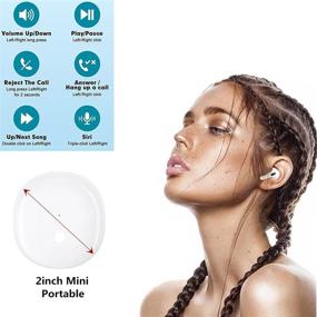 img 2 attached to 🎧 2021 Studio Mini Earbuds: Bluetooth Headphones Wireless Earbuds with Charging Case - HiFi Stereo ANC Earphones for iPhone Android Phone