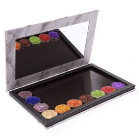 img 1 attached to 💄 Allwon Magnetic Palette Marble Empty Makeup Palette with Mirror for Eyeshadow Lipstick Blush Powder (White) - Enhance Your Beauty Routine with this White Marble Empty Makeup Palette featuring a Mirror for Easy Application of Eyeshadows, Lipsticks, Blushes, and Powders.