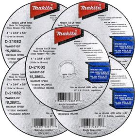 img 3 attached to 🪚 Makita 5-Pack - 4 Inch Cut Off Wheels For 4" Grinders - High-Performance Metal & Stainless Steel Cutting - 4" x .045" x 5/8