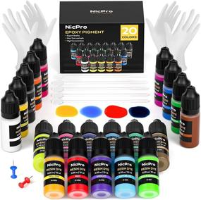 img 4 attached to 🎨 Vibrant Translucent Resin Pigment: Nicpro 20 Color Set for Epoxy, UV Resin, and Art Projects
